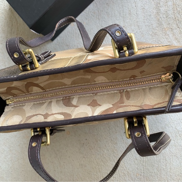 Coach Vintage Patchwork Leather Tote in Brown and Tan - Picture 10 of 11